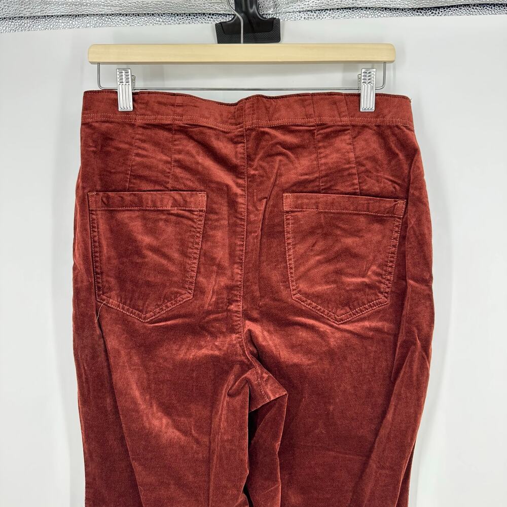 Anthropologie Pilcro Womens 31 Pull On Corduroy Flare Pants Navy Marin 70s Boho - Picture 4 of 14